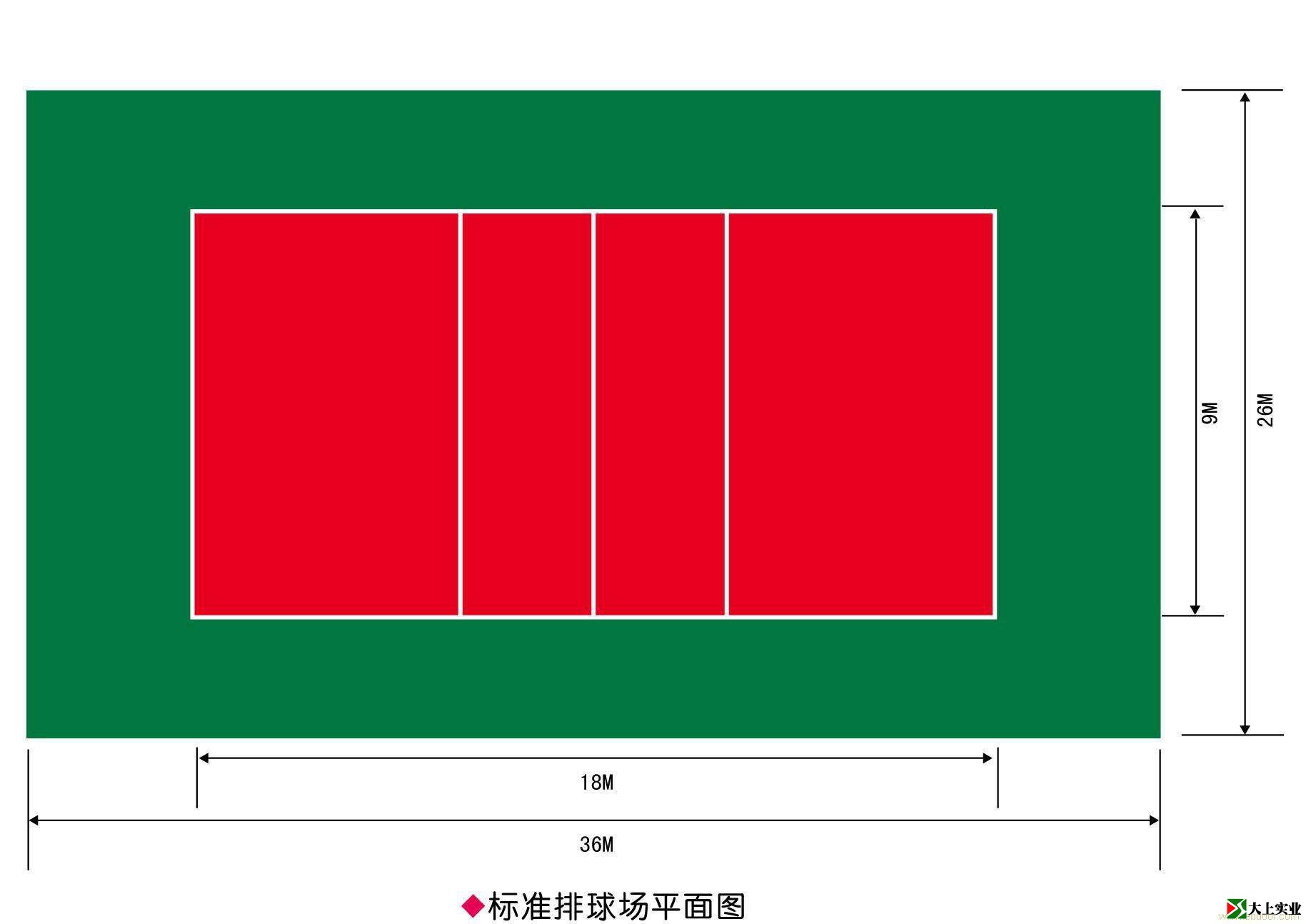 排球場(chǎng)地尺寸