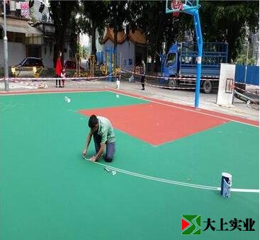 籃球場(chǎng)彩色地面施工