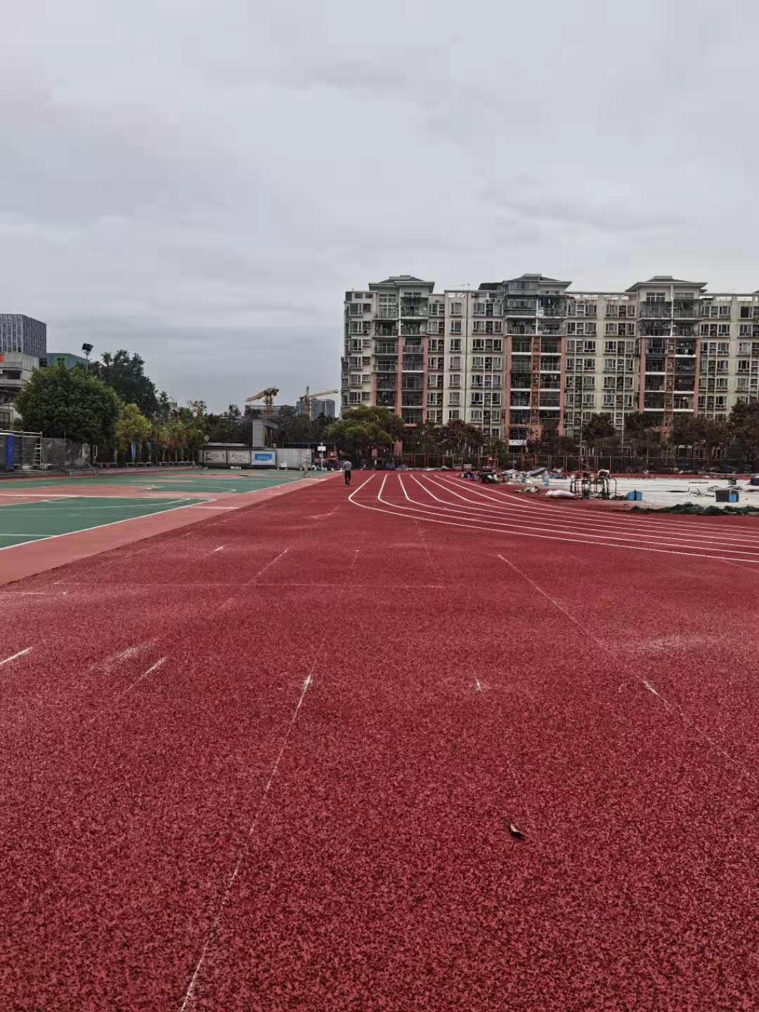 深圳市龍崗區福安學(xué)校塑膠跑道建設案例